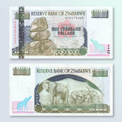 Zimbabwe 1000 Dollars, 2003, B112a, P12a, UNC