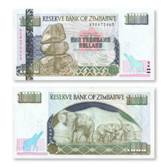 Zimbabwe 1000 Dollars, 2003, B112a, P12a, UNC