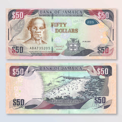 Jamaica 50 Dollars, 2021, B249g, P94, UNC - Robert's World Money - World Banknotes