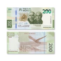 Mexico 200 Pesos, 2021, B716d, UNC - Robert's World Money - World Banknotes