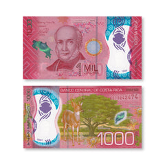 Costa Rica 1000 Colones, 2019 (2021), B564a, UNC - Robert's World Money - World Banknotes