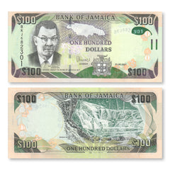 Jamaica 100 Dollars, 2021, B250h, P95, UNC - Robert's World Money - World Banknotes