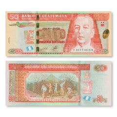 Guatemala 50 Quetzales, 2012, B609a, P125a, UNC - Robert's World Money - World Banknotes