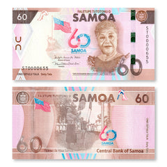 Samoa 60 Tālā, 2023, B122a, UNC - Robert's World Money - World Banknotes