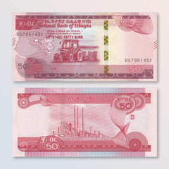 Ethiopia 50 Birr, 2012/2020, B336a, UNC - Robert's World Money - World Banknotes