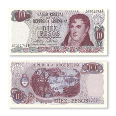 Argentina 10 Pesos, 1975, B348c, P295, UNC - Robert's World Money - World Banknotes