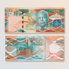 Barbados 50 Dollars, 2016, B238a, P79, UNC - Robert's World Money - World Banknotes