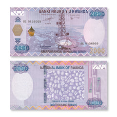 Rwanda 2000 Francs, 2014, B139a, P40, UNC - Robert's World Money - World Banknotes