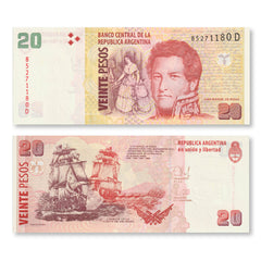 Argentina 20 Pesos, 2014, B408e, P355a, UNC - Robert's World Money - World Banknotes