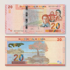 Bolivia 20 Bolivianos, 2018, B418a, P249, UNC - Robert's World Money - World Banknotes